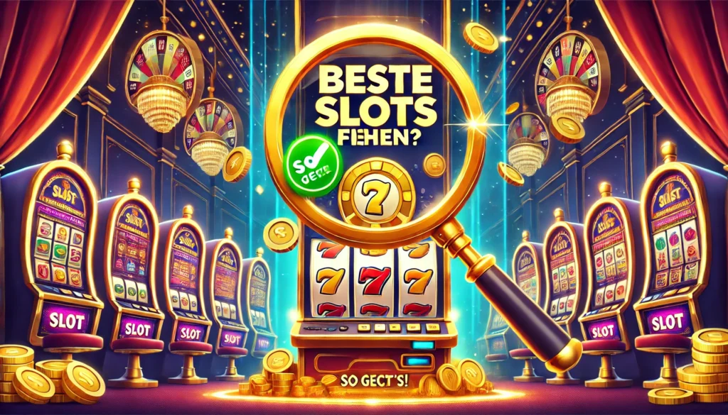 DALLE 20250323 131349 A vibrant and eyecatching 169 thumbnail for a blog post about finding the best slot machines The background shows a glamorous dark casino interior SlotsTV